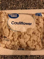 Mängden socker i Great Value Steamable Cauliflower, Frozen, 12 oz