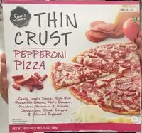 Mängden socker i Thin crust pepperoni pizza