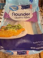 Mängden socker i Flounder Skinless Filets