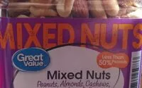 Mängden socker i Mixed Nuts