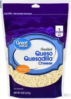 Mängden socker i Shredded cheese