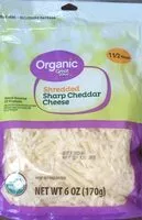 Mängden socker i Shredded sharp cheddar cheese