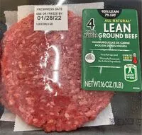 Mängden socker i Lean Ground Beef Patties