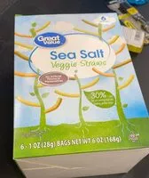 Mängden socker i Sea salt veggie straws