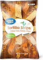 Mängden socker i White corn tortilla strips chips
