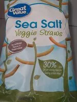 Mängden socker i Sea salt veggie straws