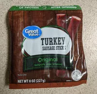 Mängden socker i Turkey Sausage Sticks
