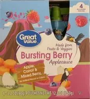Mängden socker i Bursting Berry Applesauce