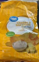 Mängden socker i Cheddar & sour cream potato chips