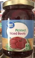 Mängden socker i Pickled sliced beets