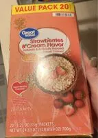 Mängden socker i Strawberries ans cream oatmeal