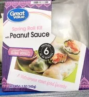 Mängden socker i Spring roll kit with peanut sauce