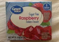 Mängden socker i Sugar free rasberry gelatin dessert