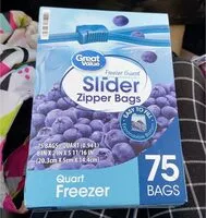 Mängden socker i Slidder zipper bags