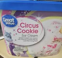 Mängden socker i Circus cookie ice cream