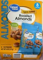 Mängden socker i Lightly salted roasted almonds