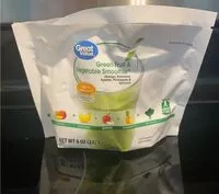Mängden socker i Green fruit and vegetable smoothie