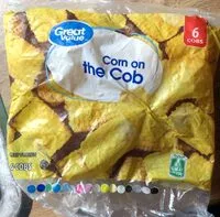 Mängden socker i Great Value Corn on the Cob, Frozen, 6 count