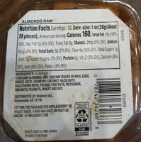 Mängden socker i Freshness Guaranteed Natural Almond, 10 oz