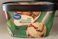 Mängden socker i Mint chocolate Brownie ice cream