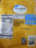 Mängden socker i Great Value Whole Natural Almonds, 16 oz