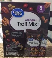 Mängden socker i Omega -3 trail mix