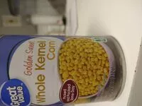 Mängden socker i Whole kernel corn