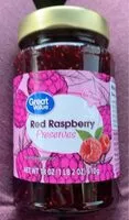 Mängden socker i Red raspberry preserves