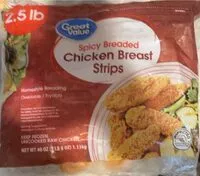 Mängden socker i Spicy Breaded Chicken Breast Strips