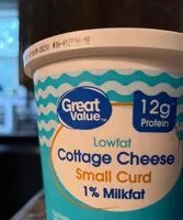Mängden socker i Great value, low fat cottage cheese