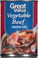 Mängden socker i Vegetable Beef Condensed Soup