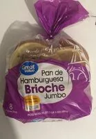 Mängden socker i Pan de Hamburguesa (Brioche Jumbo)