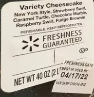 Mängden socker i Variety cheesecake