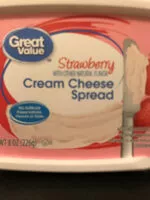 Mängden socker i Cream Cheese Spread, Strawberry