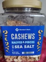 Mängden socker i Cashews halves & pieces with sea salt, sea salt