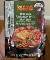 Mängden socker i Soup base for Korean style army stew