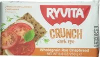 Mängden socker i Dark rye fat free crispbread