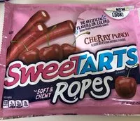 Mängden socker i Cherry punch soft & chewy ropes candy, cherry punch
