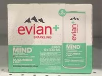Mängden socker i Evian + Sparkling