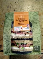 Mängden socker i Chicken & Smoked Bacon Salad on soft multigrain farmhouse bread