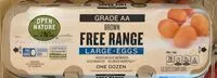 Mängden socker i Grade aa free range fresh large brown eggs