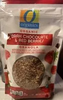 Mängden socker i Organic dark chocolate & red berries granola