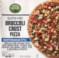 Mängden socker i gluten free broccoli crust pizza mediterranean style