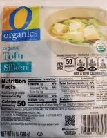 Mängden socker i Organic tofu silken