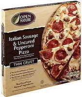 Mängden socker i Italian sausage & uncured pepperoni thin crust pizza