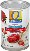 Mängden socker i Organic diced tomatoes