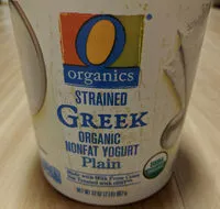 Mängden socker i Plain organic nonfat yogurt