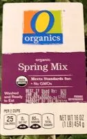 Mängden socker i Organic spring mix
