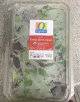 Mängden socker i Organic fresh herb salad