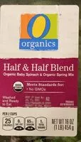 Mängden socker i Organic half & half blend organic baby spinach